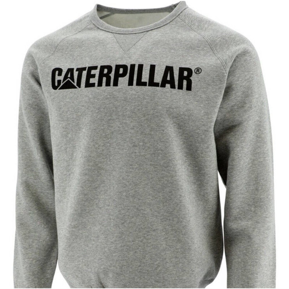 New Caterpillar Mens Sweatshirt Sweater Sz XL Grey CAT Tractor Construction NWT